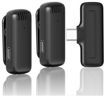 2 беспроводных микрофона USB-C для Android-смартфона