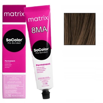 MATRIX SOCOLOR PRE-BONDED PERMANENT FARBA DO WŁOSÓW 8MA 90ML