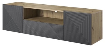 SAFKA PÓŁKA RTV WISZACA POD TELEWIZOR do salonu Asha LOFT DĄB ARTISAN 167CM