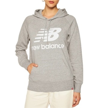 Bluza damska NEW BALANCE szara z kapturem XL