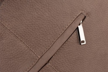 TOREBKA CAPPUCCINO SKÓRZANA TORBA WOREK MIĘKKA SKÓRA BEŻOWA VERA PELLE
