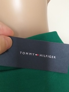 TOMMY HILFIGER KOSZULKA POLO MĘSKA M ZIELONA