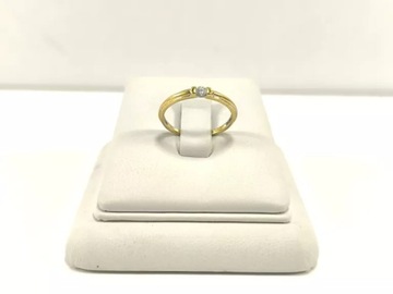 ZŁOTY PIERŚCIONEK Z DIAMENTEM 0,08CT P585 1,41G R14