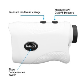 ДАЛЬНОМЕР ДЛЯ ГОЛЬФА ЛАЗЕРНЫЙ ИЗМЕРИТЕЛЬ РАССТОЯНИЯ ТЕЛЕСКОП 1100М БЕЛЫЙ USB