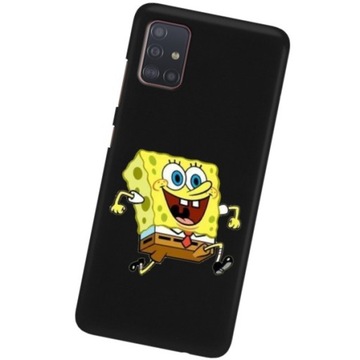 ETUI MAT CZARNE do SAMSUNG A51 Stich Sponge Wzory