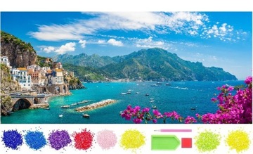 HAFT DIAMENTOWY DUŻY XXXL MOZAIKA 5D WŁOCHY AMALFI