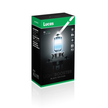 ŻARÓWKI LUCAS BLACK EDITION +180% H4 12V 60/55W