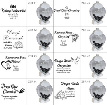 EKSKLUZYWNY ZNICZ SERCE biały personalizowany GRAWER DLA BRATA