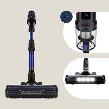 Вертикальный пылесос без мешка TUBE FLEX 400W 3в1 LED 0,7л ZEEGMA Klaar