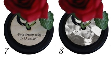 Вечная роза в СТЕКЛЯННОМ куполе СВЕТОДИОДНАЯ ГРАВИРОВКА красная ДЕНЬ СВЯТОГО ВАЛЕНТИНА ЖЕНСКИЙ ДЕНЬ