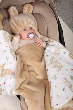 OTULACZ DO FOTELIKA WÓZKA NOSIDEŁKA ZAPINANY CIEPŁY BAWEŁNA PLUSZ BABYMAM