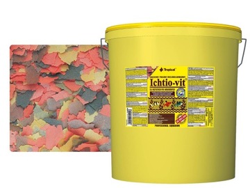 TROPICAL ICHTIO-VIT 21L / 4kg POKARM PODSTAWOWY DLA RYB