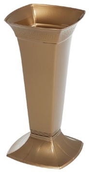 WAZON FLAKON NA GRÓB CMENTARZ 39 CM ZŁOTY