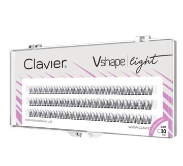 Clavier Kępki Rzęs Vshape Light – Jaskółki 10mm