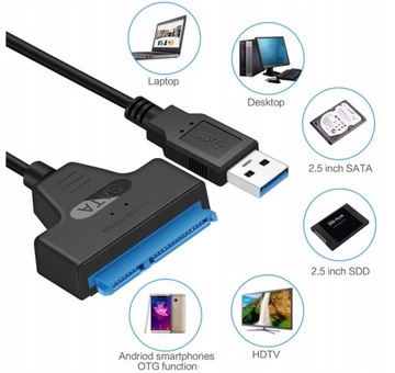 KABEL ADAPTER PRZEWÓD USB 3.0 SATA DYSK HDD