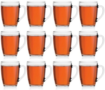 KUBKI XXL Szklanki z uchem TG LAVA 375ml 12x sztuk