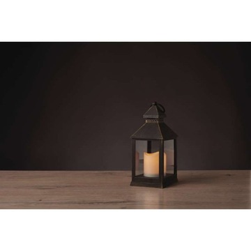 Lampion LED świeczka 24cm 3xAAA czarny timer czarny DCLV02 EMOS