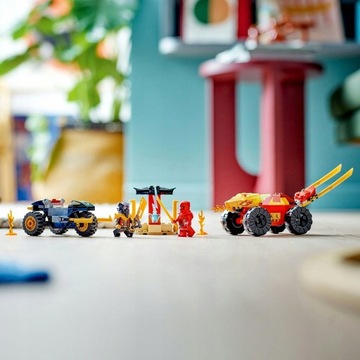 LEGO NINJAGO АВТОМОБИЛЬНО-МОТОЦИКЛОВАЯ БИТВА КАЯ И РАС 71789