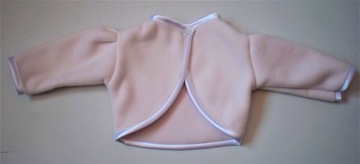 Бело-Розовое Флисовое Болеро на КРЕЩЕНИЕ 74/80