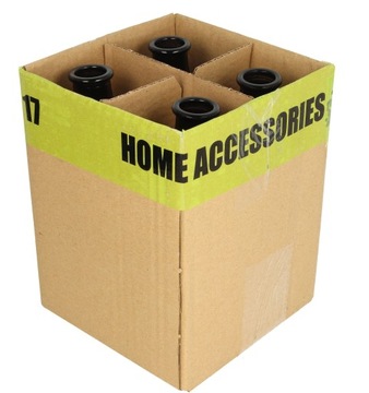 ВАЗА СТЕКЛЯННАЯ КЛАПАННАЯ ЦВЕТЫ 16Х6 СМ 4 ШТ.