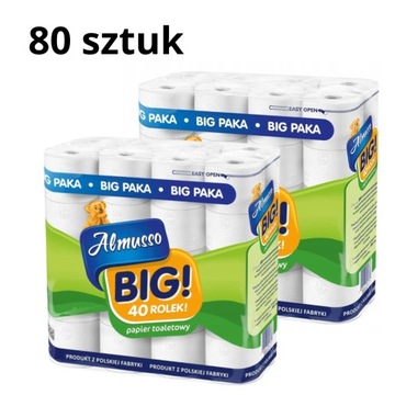 PAPIER TOALETOWY ALMUSSO BIG 3 WARSTWY 80 ROLEK