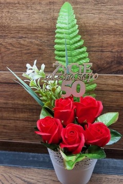 Мыльные цветы букет красных роз ПОДАРОК ​​на ДЕНЬ БАБУШКИ И ДЕЖДЫ