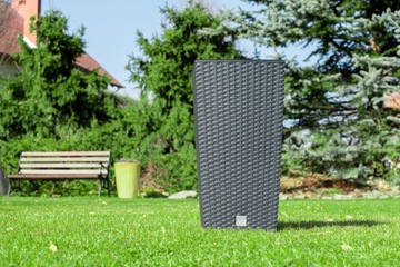 НАБОР 3x ЦВЕТОЧНЫЙ ГОРШОК БАЛКОН ЦВЕТОЧНЫЙ ВАЗ ИЗ РОТАГА ПОДСТАВКА ДЛЯ ЦВЕТОВ АНТРАЦИТОВЫЙ + 3 ВСТАВКИ