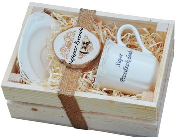 Prezent dla Przedszkolanki Cioci ZESTAW PORCELANA