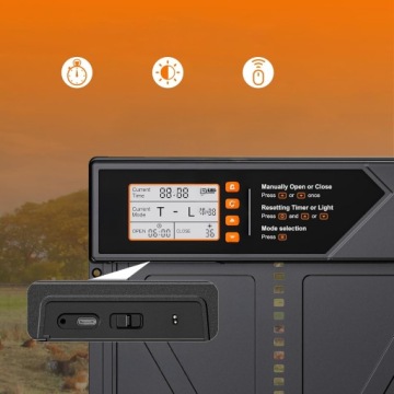 АВТОМАТИЧЕСКАЯ ДВЕРЬ ПТИЧНИКА С ДАТЧИКОМ СВЕТА ПРИВЕЛО ДИСПЛЕЙ ДИСТАНЦИОННОГО УПРАВЛЕНИЯ