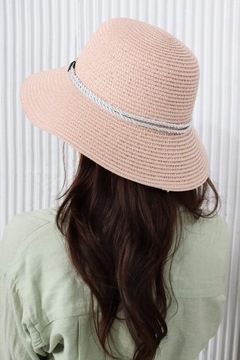 ЖЕНСКАЯ СОЛОМНАЯ ШЛЯПА-ВЕДРО ЛЕТНЯЯ ПЛЯЖНАЯ ШЛЯПА УДОБНАЯ ЖЕНСТВЕННАЯ ЭЛЕГАНТНАЯ