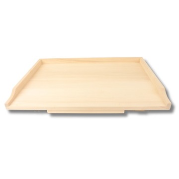 DUŻA STOLNICA DREWNIANA Z RANTAMI TOPOLOWA 75x60 DO CIASTA