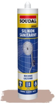SOUDAL SILIKON SANITARNY BEŻOWY 280ml