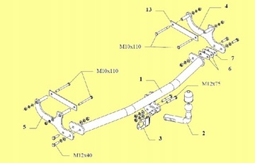 RENAULT MODUL OD 2004 AUTO ZAŘÍZENÍ(HÁK) TAŽNÉ + SVAZEK