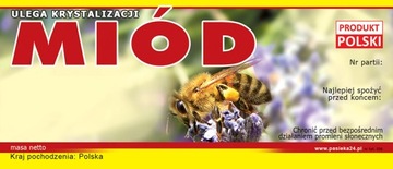 Paczka etykiet na miód (100szt) - wzór E6