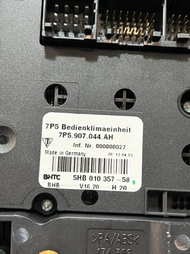 PANEL KLIMATIZACE CAYENNE II 7P5 7P5907044AH SPRÁVNÝ , LEGÁLNÍ !