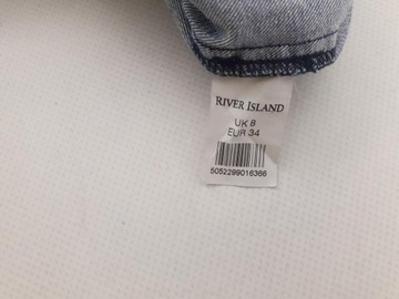 RIVER ISLAND jeansowa SUKIENKA krótki rękaw _ 34