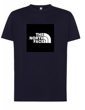 T-shirt męski okrągły dekolt The North Face rozmiar Granatowy M