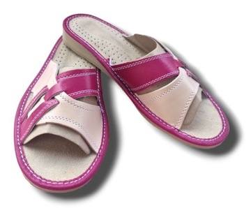 Женские кожаные тапочки, размер 39, слипоны, размеры 36–41