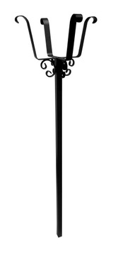 Подставка для садовых цветов на ножке Современная кованая металлическая подставка 140см ЧЕРНАЯ