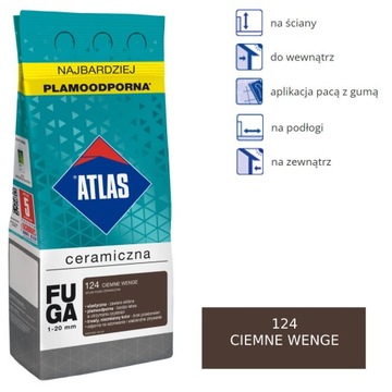 ATLAS FUGA CERAMICZNA CIEMNE WENGE 124 2KG