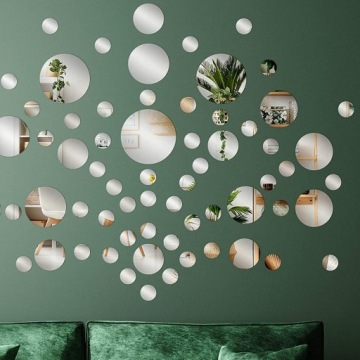 НАКЛЕЙКА НА КРУГЛОЕ ЗЕРКАЛО