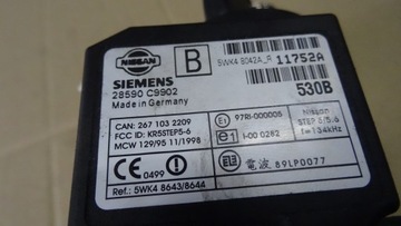 ALMERA N16 SPÍNACÍ SKŘÍŇKA KLÍČEK 28590C9902