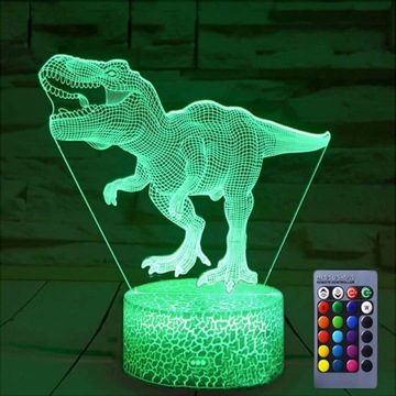 3D LED USB ночник в подарок Динозавр Ти-Рекс