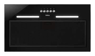 Okap do zabudowy AMICA OMP6253BG Czarne Szkło SlimSize LED