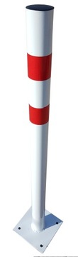 SŁUPEK PARKINGOWY BIAŁY BLOKADA STAŁA 60CM 60 CM BLOKADA PARKINGOWA