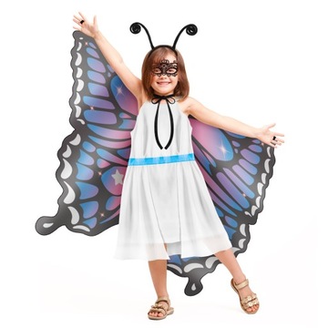 КОМПЛЕКТ «Крылья бабочки» ШАПКА С АНТЕННАМИ И КРУЖЕВНАЯ МАСКА