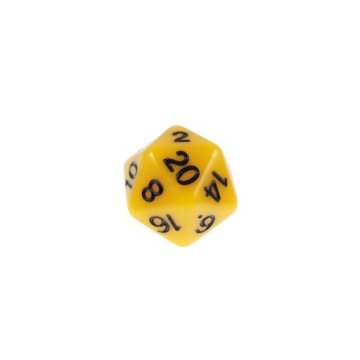 RPG КУБИКИ ЖЕЛТЫЕ КУБИКИ K20