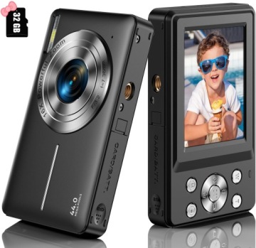 ЦИФРОВАЯ КАМЕРА ДЛЯ ДЕТЕЙ HD 1080P 44 МП 16X ФОТО ЗУМ + КАРТА 32 ГБ