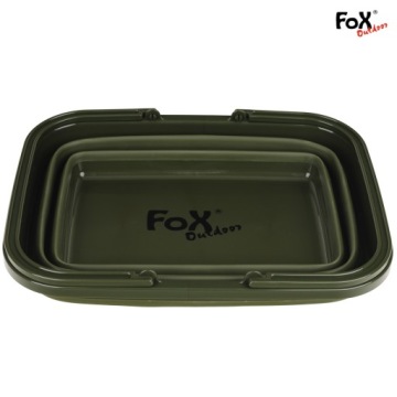 КОРЗИНА ТУРИСТИЧЕСКАЯ КОРЗИНА ДЛЯ ПИКНИКА СКЛАДНАЯ ЧАША КОНТЕЙНЕР 9Л MFH FOX OLIVE