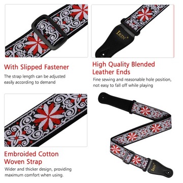 IRIN GS-02 Регулируемые гитарные ремни с вышивкой